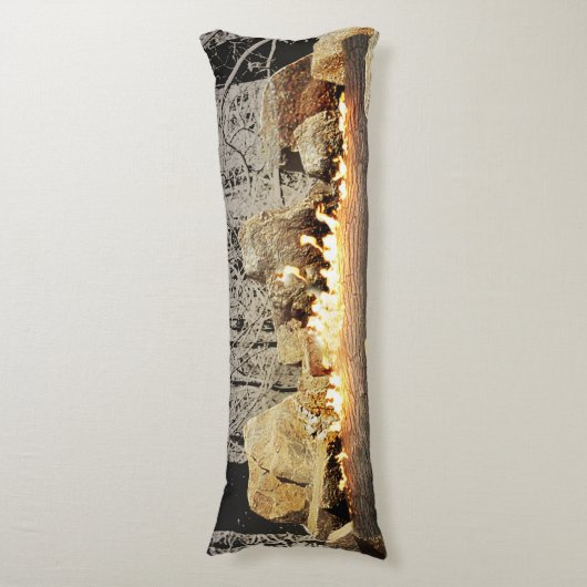 Tranquil brennender Weihnachten-LOGON ein Seitenschläferkissen (Vorderseite Vertikal)