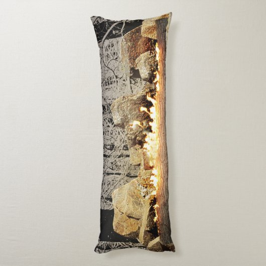 Tranquil brennender Weihnachten-LOGON ein Seitenschläferkissen (Rückseite (Vertikal))