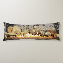 Tranquil brennender Weihnachten-LOGON ein Seitenschläferkissen