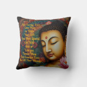 Tranquil Buddha Personalisierte Nachricht - Zen-Ge Kissen (Rückseite)