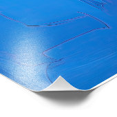 Tranquil Cerulean Lines Abstrakt Fotodruck (Ecke)