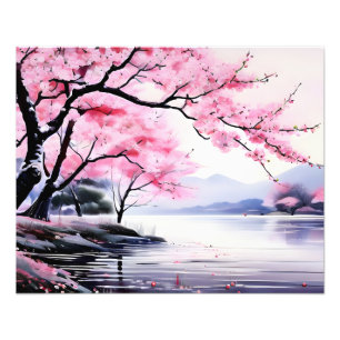 Tranquil Cherry Blossom See Fotodruck