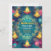 Tranquil Diwali Aura Einladung (Vorderseite)