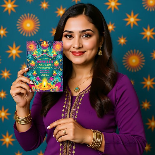 Tranquil Diwali Aura Einladung