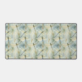 Tranquil Dragonfly Watercolor-Stil Groß Schreibtischunterlage (Vorderseite)