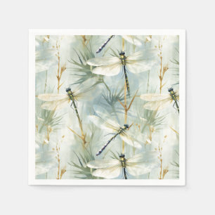 Tranquil Dragonfly Weißfarbenpapier Serviette