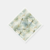 Tranquil Dragonfly Weißfarbenpapier Serviette (Ecke)