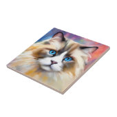 Tranquil Elegant Ragdoll Cat Fliese (Seite)