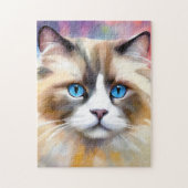 Tranquil Elegant Ragdoll Cat Puzzle (Vertikal)