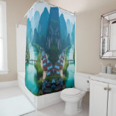 Tranquil Escape - Karst River Serenity" Duschvorhang (Beispiel)