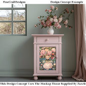 Tranquil Ethereal Girl Lush Blume AG1Z Decoupage Seidenpapier