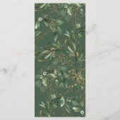 Tranquil Eucalyptus Elegantes Grünes Breezy Sea Gl Menükarte (Rückseite)