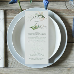 Tranquil Eucalyptus Elegantes Grünes Breezy Sea Gl Menükarte