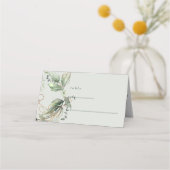 Tranquil Eucalyptus Elegantes Grünes Breezy Sea Gl Platzkarte (Rückseite)