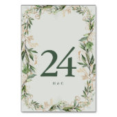 Tranquil Eucalyptus Elegantes Grünes Breezy Sea Gl Tischnummer (Vorderseite)