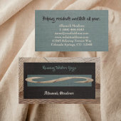 Tranquil Feel Calm Yoga Instructor Business Card Visitenkarte