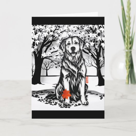 TRANQUIL GLEN Golden Retriever Grußkarte Karte (Vorderseite)