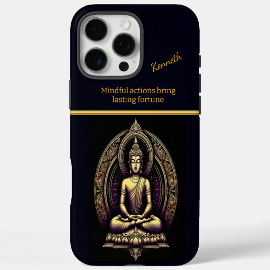 Tranquil Golden Buddha in Meditation Case-Mate iPhone Hülle (Rückseite)