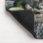 Tranquil Green Falls Serene Nature Elegance Mousepad (Ecke)