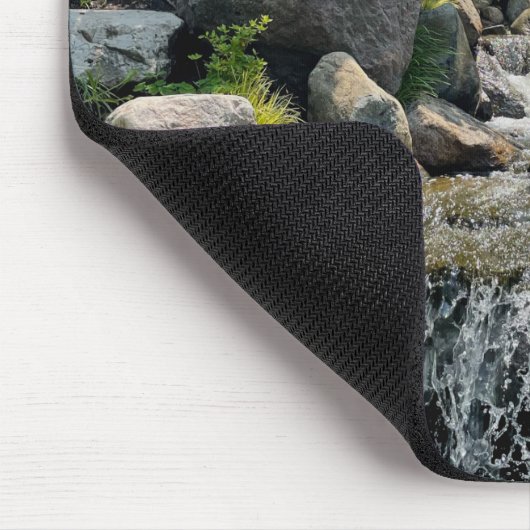 Tranquil Green Falls Serene Nature Elegance Mousepad (Ecke)