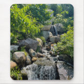 Tranquil Green Falls Serene Nature Elegance Mousepad (Vorne)