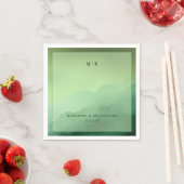 Tranquil Green Mountain Gradient Serviette (Beispiel)