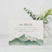 Tranquil Green Watercolor Mountain Begleitkarte (Stehend Vorderseite)