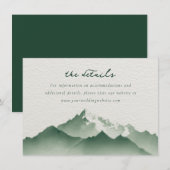 Tranquil Green Watercolor Mountain Begleitkarte (Vorne/Hinten)