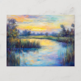 Tranquil Havel Havelland River in Dusk Feiertagspostkarte