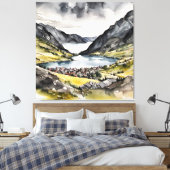 Tranquil Haven von den norwegischen Fjorden Leinwanddruck (Insitu (Schlafzimmer))