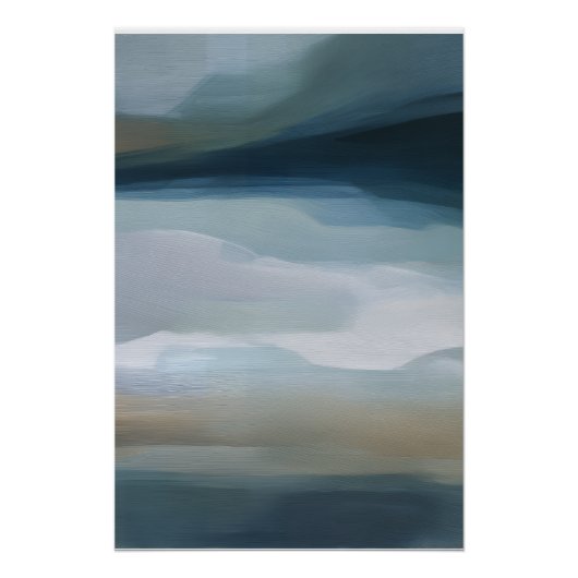 Tranquil Horizon Abstract Landscape Poster (Vorderseite)