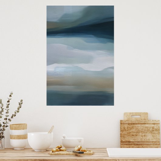 Tranquil Horizon Abstract Landscape Poster (Küche)