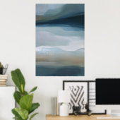 Tranquil Horizon Abstract Landscape Poster (Heimbüro)