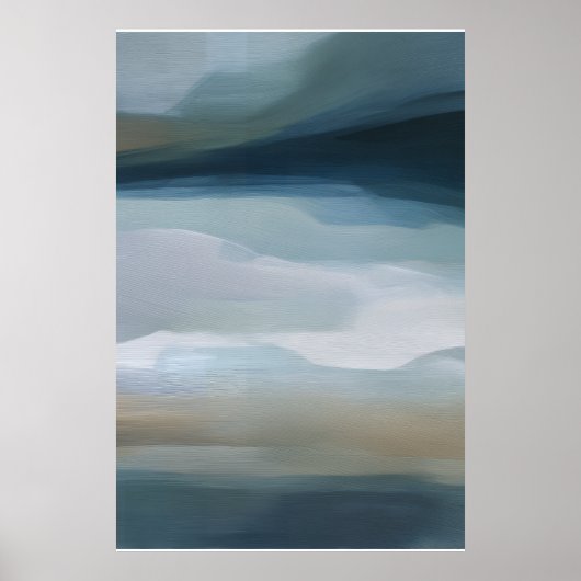 Tranquil Horizon Abstract Landscape Poster (Vorne)