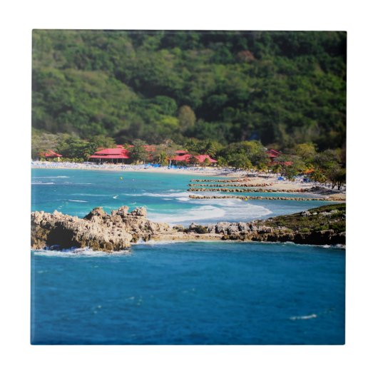 Tranquil Island Paradise Labadee Haiti Fliese (Vorderseite)