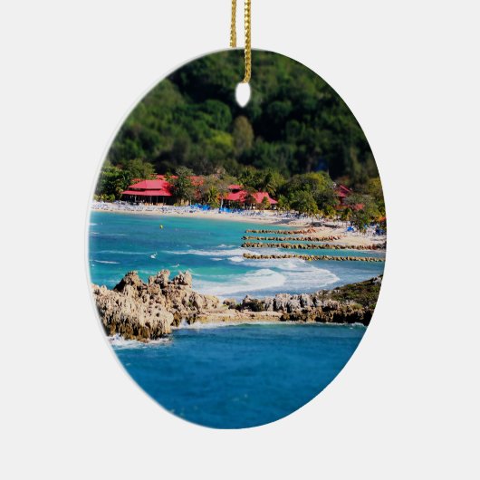 Tranquil Island Paradise Labadee Haiti Keramik Ornament (Rechts)