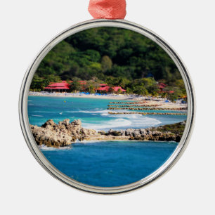 Tranquil Island Paradise Labadee Haiti Ornament Aus Metall