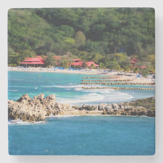 Tranquil Island Paradise Labadee Haiti Steinuntersetzer (Vorderseite)