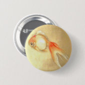 Tranquil Japanischer Goldfish Button (Vorne & Hinten)