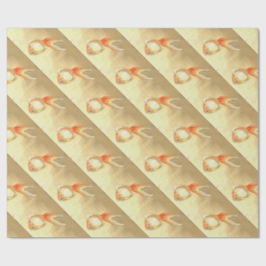Tranquil Japanischer Goldfish Geschenkpapier (Flach)