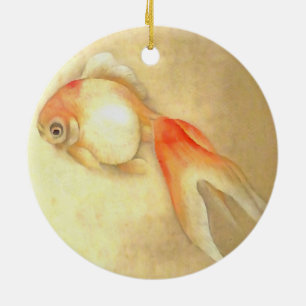 Tranquil Japanischer Goldfish Keramik Ornament