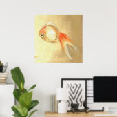 Tranquil Japanischer Goldfish Poster (Heimbüro)