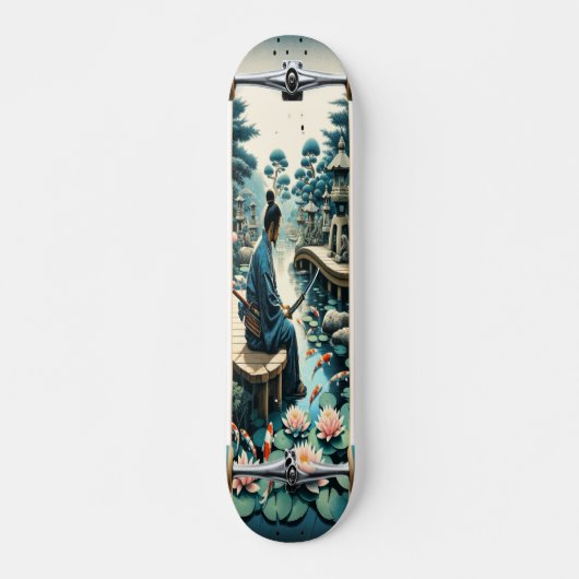 Tranquil Koi Meditation Skateboard (Vorne)
