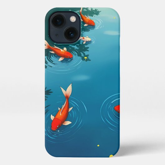 Tranquil Koi Pond iPhone Case - japanischer Art St iPhone Hülle (Rückseite)