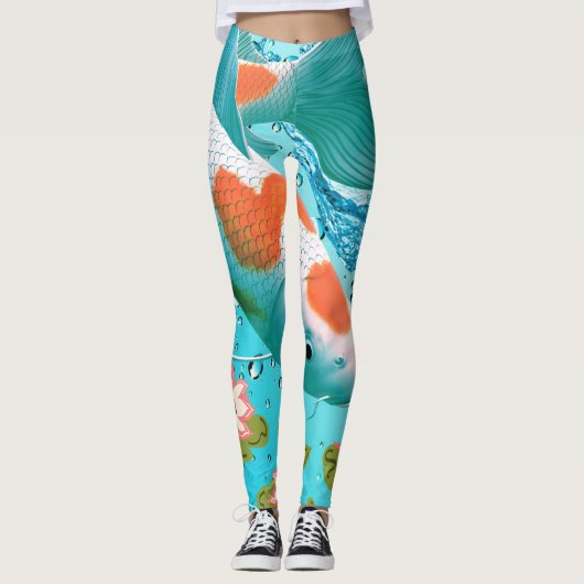 Tranquil Koi Pond Leggings (Vorderseite)