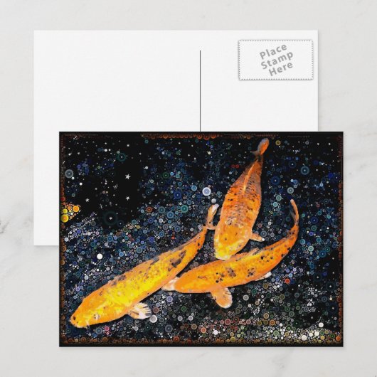 Tranquil Koi Pond Postcard Postkarte (Vorne/Hinten)