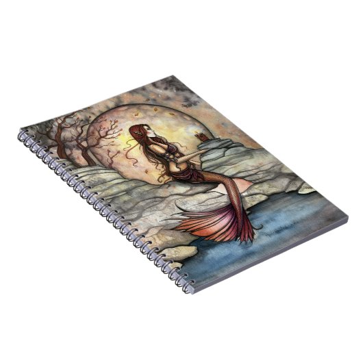 Tranquil Lagoon Mermaid Art Notebook Notizblock (Rechte Seite)