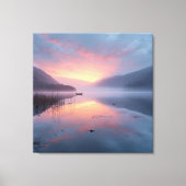 Tranquil Lake Sunrise – Serene Nature Landscape Ar Leinwanddruck (Vorderseite)