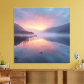 Tranquil Lake Sunrise – Serene Nature Landscape Ar Leinwanddruck (Insitu (Wohnzimmer))