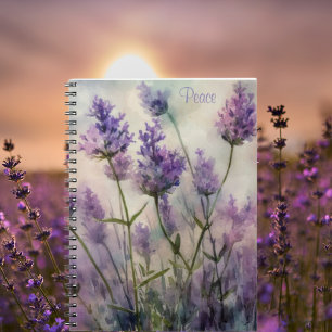 Tranquil Lavender Fields SpiralNotebook Notizblock